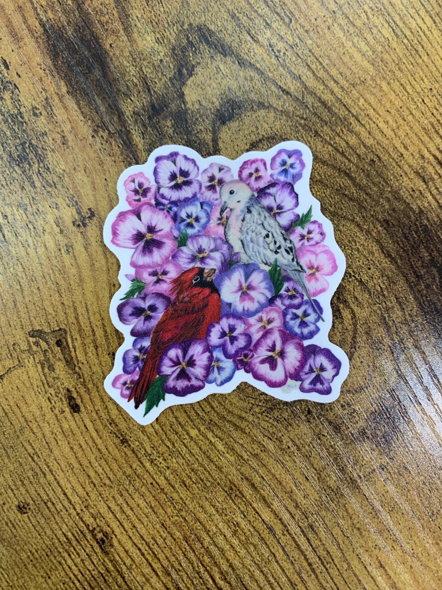 Birds & Flowers Vinyl Sticker